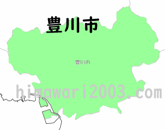 豊川市のマップ