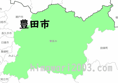 豊田市のマップ