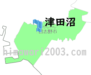 津田沼のマップ