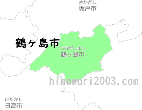 鶴ヶ島市のマップ