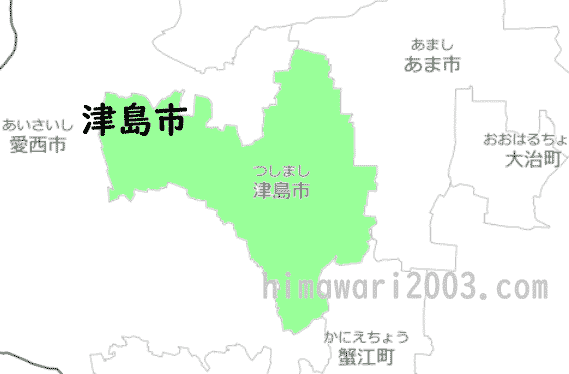 津島市のマップ