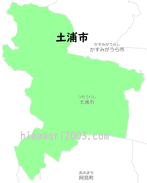 土浦市のマップ