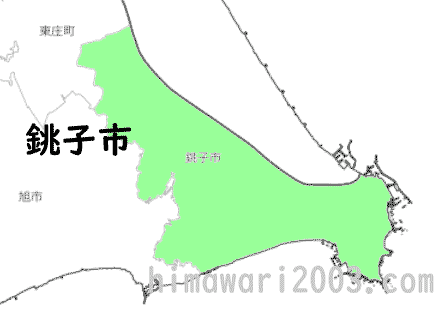 銚子市のマップ