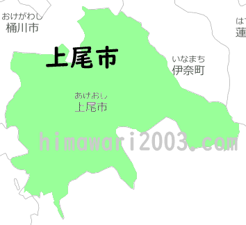 上尾市のマップ