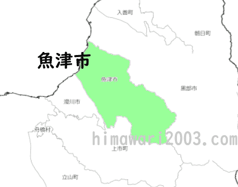 魚津市のマップ
