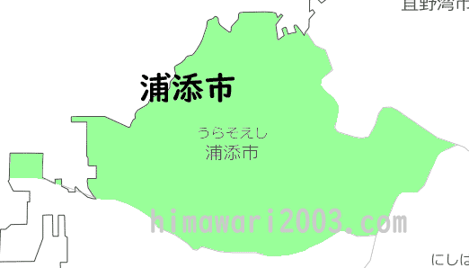 浦添市のマップ