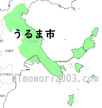 うるま市のマップ
