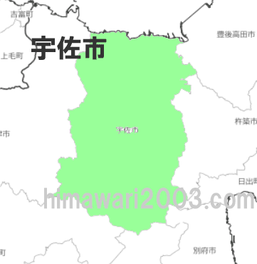 宇佐市のマップ