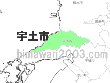 宇土市のマップ