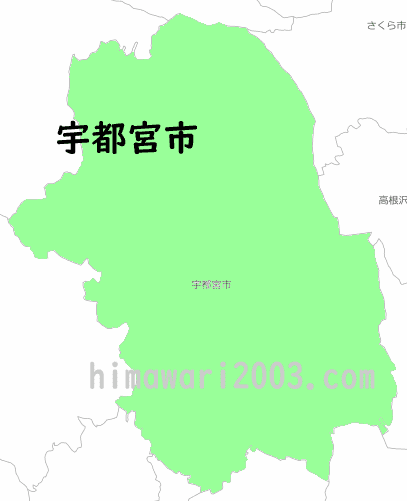 宇都宮市のマップ