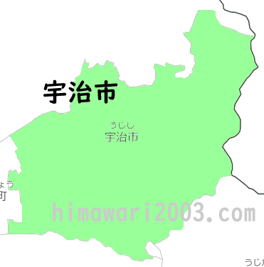 宇治市のマップ