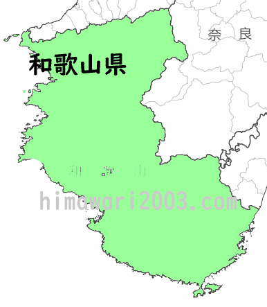 和歌山県のマップ