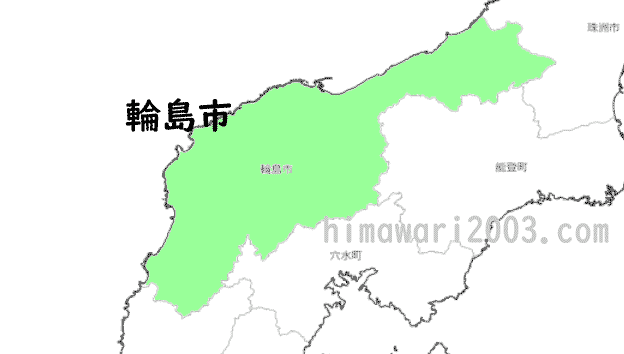輪島市のマップ