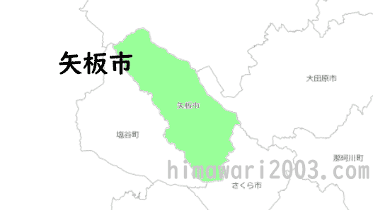 矢板市のマップ