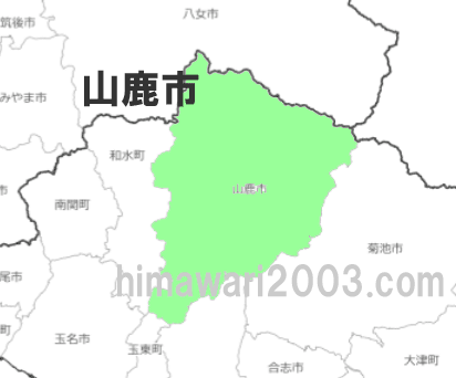 山鹿市のマップ