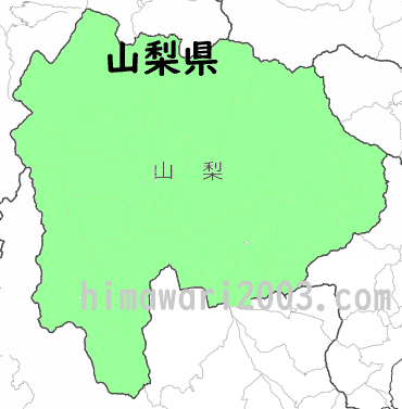 山梨県のマップ
