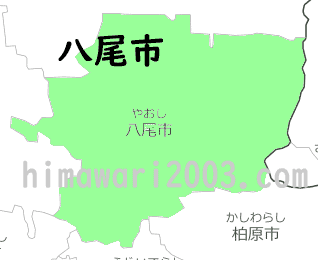 八尾市のマップ