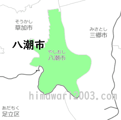 八潮市のマップ