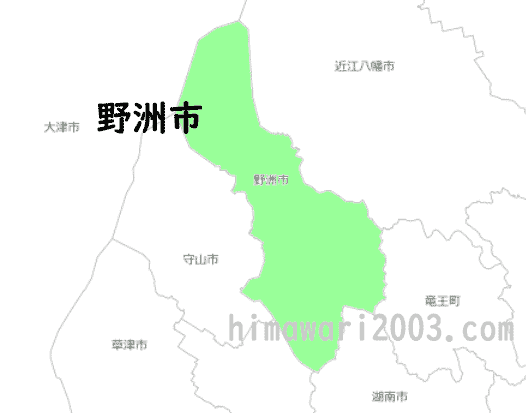 野洲市のマップ