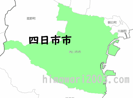 四日市市のマップ