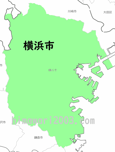 横浜市のマップ