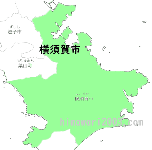 横須賀市のマップ