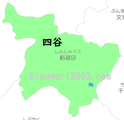 四谷のマップ