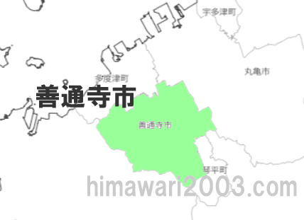 善通寺市のマップ